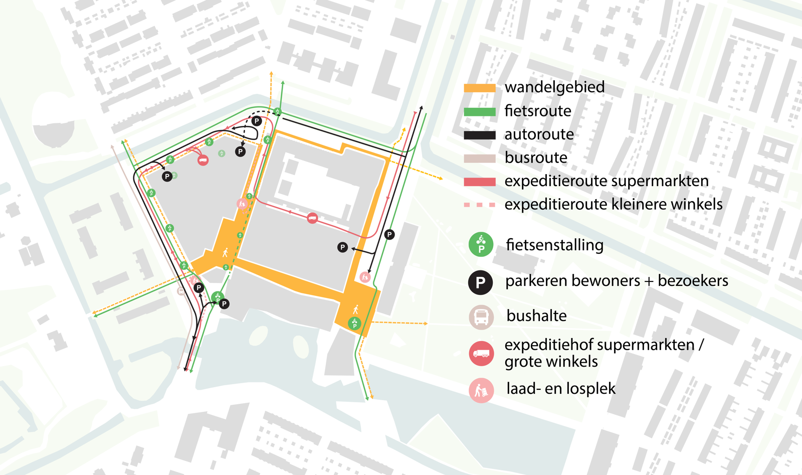 Verkeersroutes Uitbreiding Winkelcentrum Stadshagen 01